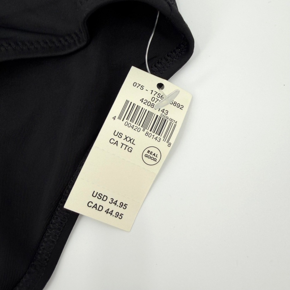 Aerie High Waisted Full Coverage Cross Waist Swim Bottoms Black XXL - Picture 3 of 12